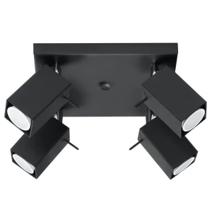Lampa sufitowa MERIDA 4 czarna plafon SL.0102 SOLLUX LIGHTING