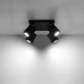 Lampa sufitowa MERIDA 4 czarna plafon SL.0102 SOLLUX LIGHTING
