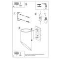 Lampa ścienna PENNE 20 czarna kinkiet SL.0113 SOLLUX LIGHTING