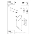 Lampa ścienna PENNE 30 czarna kinkiet SL.0114 SOLLUX LIGHTING