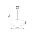 Lampa wisząca ARENA 45 biała zwis SL.0120 SOLLUX LIGHTING