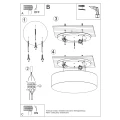 Lampa sufitowa ARENA 45 biała plafon SL.0126 SOLLUX LIGHTING
