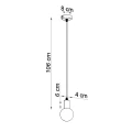 Lampa wisząca EDISON czarna zwis SL.0152 SOLLUX LIGHTING