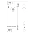 Lampa wisząca EDISON czarna zwis SL.0152 SOLLUX LIGHTING
