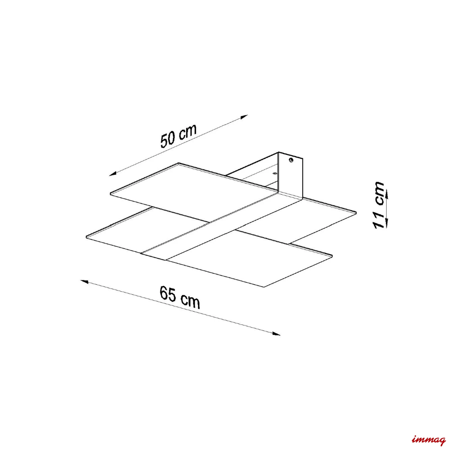 Lampa sufitowa MASSIMO chrom plafon SL.0188 SOLLUX LIGHTING - wymiary