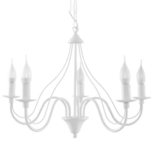 Lampa wisząca MINERWA 5 biała żyrandol SL.0214 SOLLUX LIGHTING