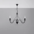 Lampa wisząca MINERWA 3 czarna żyrandol SL.0217 SOLLUX LIGHTING