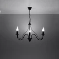 Lampa wisząca MINERWA 3 czarna żyrandol SL.0217 SOLLUX LIGHTING