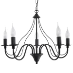 Lampa wisząca MINERWA 5 czarna żyrandol SL.0218 SOLLUX LIGHTING