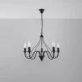 Lampa wisząca MINERWA 5 czarna żyrandol SL.0218 SOLLUX LIGHTING