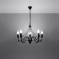 Lampa wisząca MINERWA 5 czarna żyrandol SL.0218 SOLLUX LIGHTING
