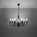 Lampa wisząca MINERWA 7 czarna żyrandol SL.0219 SOLLUX LIGHTING