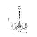 Lampa wisząca MINERWA 7 czarna żyrandol SL.0219 SOLLUX LIGHTING