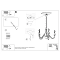 Lampa wisząca MINERWA 7 czarna żyrandol SL.0219 SOLLUX LIGHTING