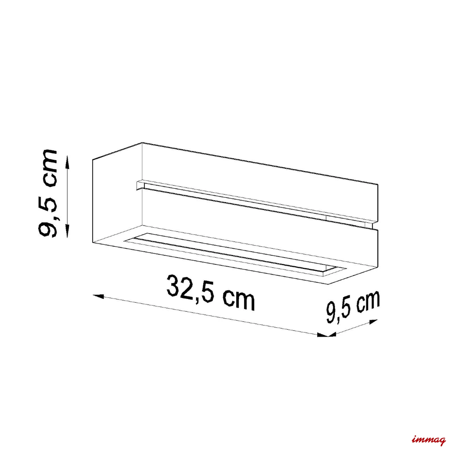 Lampa ścienna VEGA LINE kinkiet ceramiczny SL.0231 SOLLUX LIGHTING - wymiary