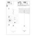 Lampa wisząca BALL szampańska zwis SL.0249 SOLLUX LIGHTING