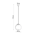 Lampa wisząca UGO 20 chrom zwis SL.0263 SOLLUX LIGHTING