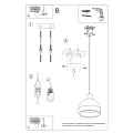 Lampa wisząca DAMASO zwis SL.0281 SOLLUX LIGHTING