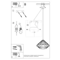 Lampa wisząca UMBERTO czarna zwis SL.0294 SOLLUX LIGHTING