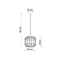 Lampa wisząca CELTA czarna zwis SL.0296 SOLLUX LIGHTING