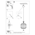 Lampa wisząca CELTA czarna zwis SL.0296 SOLLUX LIGHTING