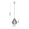 Lampa wisząca DEMI czarna zwis SL.0298 SOLLUX LIGHTING