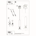 Lampa wisząca LAGOS 1 biała zwis SL.0323 SOLLUX LIGHTING