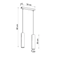 Lampa wisząca LAGOS 2 biała zwis SL.0324 SOLLUX LIGHTING