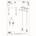 Lampa wisząca LAGOS 2 biała zwis SL.0324 SOLLUX LIGHTING
