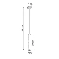 Lampa wisząca LAGOS 1 czarna zwis SL.0327 SOLLUX LIGHTING