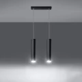 Lampa wisząca LAGOS 2 czarna zwis SL.0328 SOLLUX LIGHTING