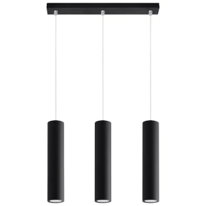 Lampa wisząca LAGOS 3L czarna zwis SL.0329 SOLLUX LIGHTING