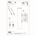 Lampa ścienna LAGOS 2 czarna kinkiet SL.0330 SOLLUX LIGHTING