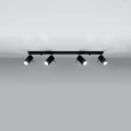 Lampa sufitowa RING 4L czarna plafon SL.0332 SOLLUX LIGHTING