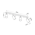 Lampa sufitowa RING 4L czarna plafon SL.0332 SOLLUX LIGHTING