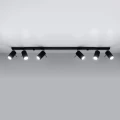 Lampa sufitowa RING 6L czarna plafon SL.0334 SOLLUX LIGHTING