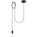 Lampa wisząca EDISON 1 LONG czarna zwis SL.0369 SOLLUX LIGHTING