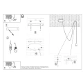 Lampa wisząca EDISON 1 LONG czarna zwis SL.0369 SOLLUX LIGHTING
