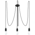 Lampa wisząca EDISON 3 czarna żyrandol SL.0370 SOLLUX LIGHTING