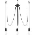 Lampa wisząca EDISON 3 czarna żyrandol SL.0370 SOLLUX LIGHTING