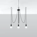 Lampa wisząca EDISON 3 czarna żyrandol SL.0370 SOLLUX LIGHTING