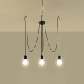 Lampa wisząca EDISON 3 czarna żyrandol SL.0370 SOLLUX LIGHTING
