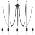 Lampa wisząca EDISON 5 czarna żyrandol SL.0371 SOLLUX LIGHTING