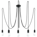 Lampa wisząca EDISON 5 czarna żyrandol SL.0371 SOLLUX LIGHTING