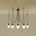 Lampa wisząca EDISON 5 czarna żyrandol SL.0371 SOLLUX LIGHTING