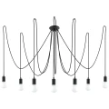 Lampa wisząca EDISON 7 czarna żyrandol SL.0372 SOLLUX LIGHTING