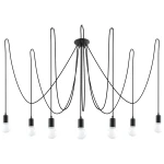 Lampa wisząca EDISON 7 czarna żyrandol SL.0372 SOLLUX LIGHTING