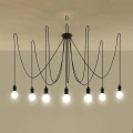 Lampa wisząca EDISON 7 czarna żyrandol SL.0372 SOLLUX LIGHTING