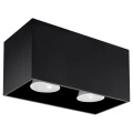 Lampa sufitowa QUAD MAXI czarna plafon SL.0381 SOLLUX LIGHTING
