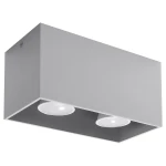 Lampa sufitowa QUAD MAXI szara plafon SL.0382 SOLLUX LIGHTING